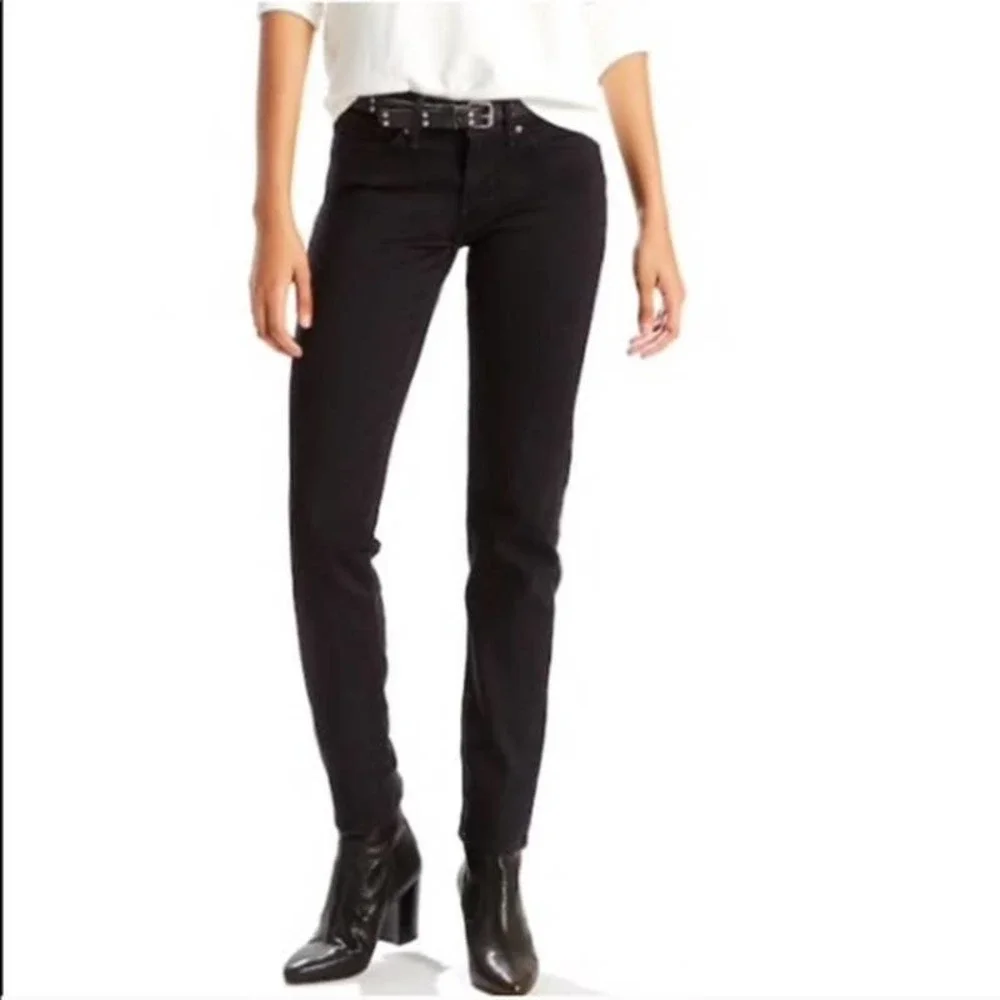 Levi's 712 Slim Black Denim Jeans Women's Size 27